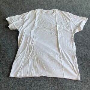 Athletic Works Mens White Short Sleeve Pocket T-Shirt Size Large 100% Cotton